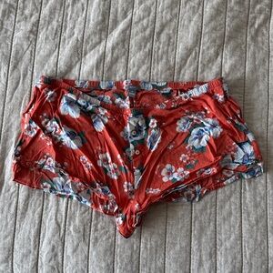 aerie Red Floral Sleep Shorts